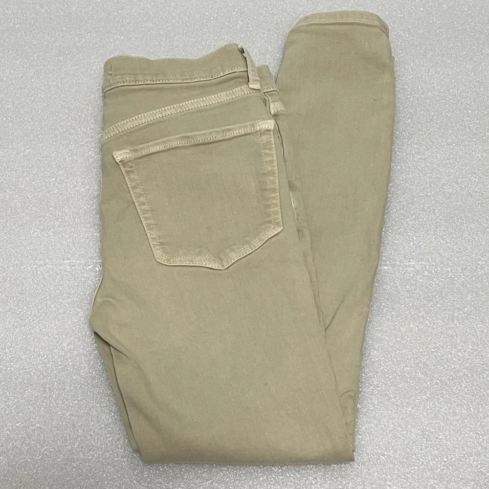 Free People Edgy fun khaki  High rise Destroyed Distressed Zip-fly Skinny Jeans
